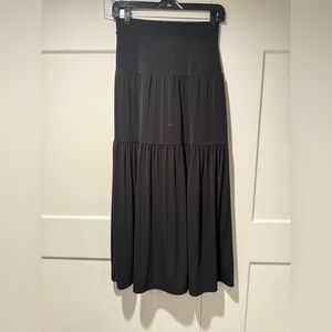 Vera Wang Black Tiered Maxi Skirt